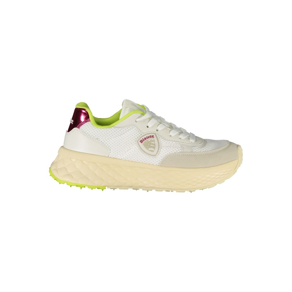 White Polyester Sneaker