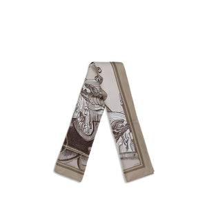 Knight Engraving print silk Scarf