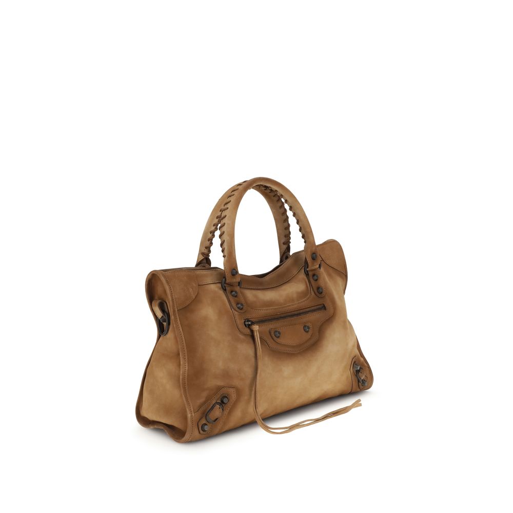 Balenciaga Beige Calf Leather Bos Taurus Handbag