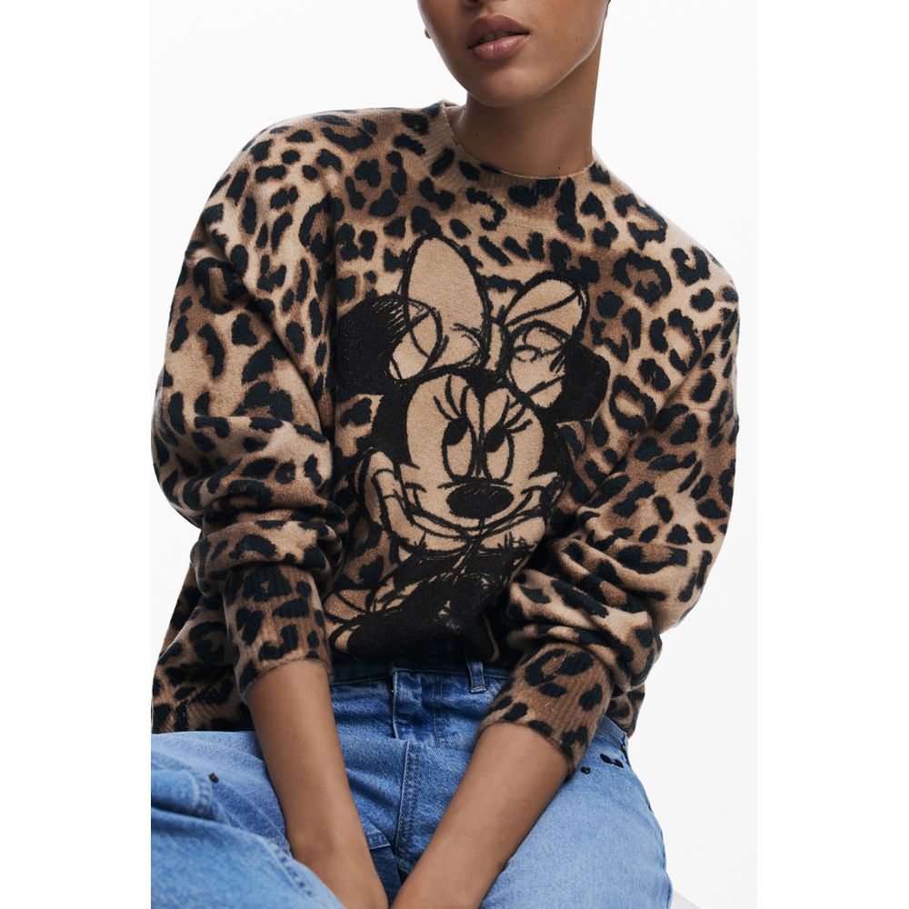 Brown Elastane Women Sweater