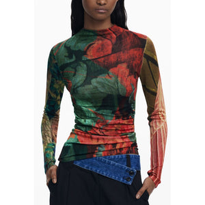 Green Viscose Women Sweater