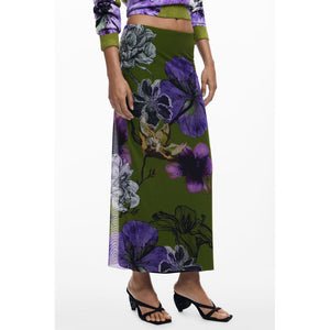 Green Polyester Skirt