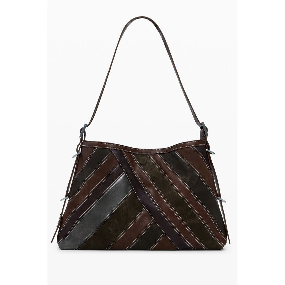 Brown Polyethylene Women Handbag