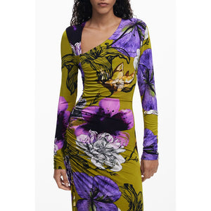 Green Elastane Dress