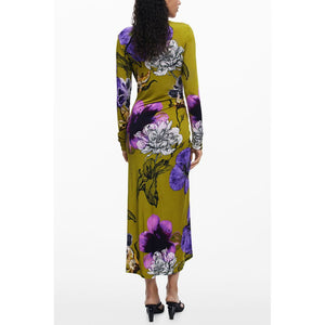 Green Elastane Dress