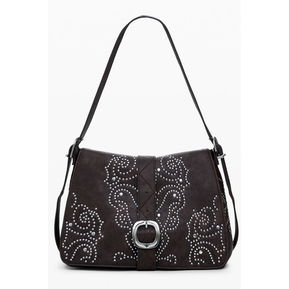 Brown Polyethylene Women Handbag
