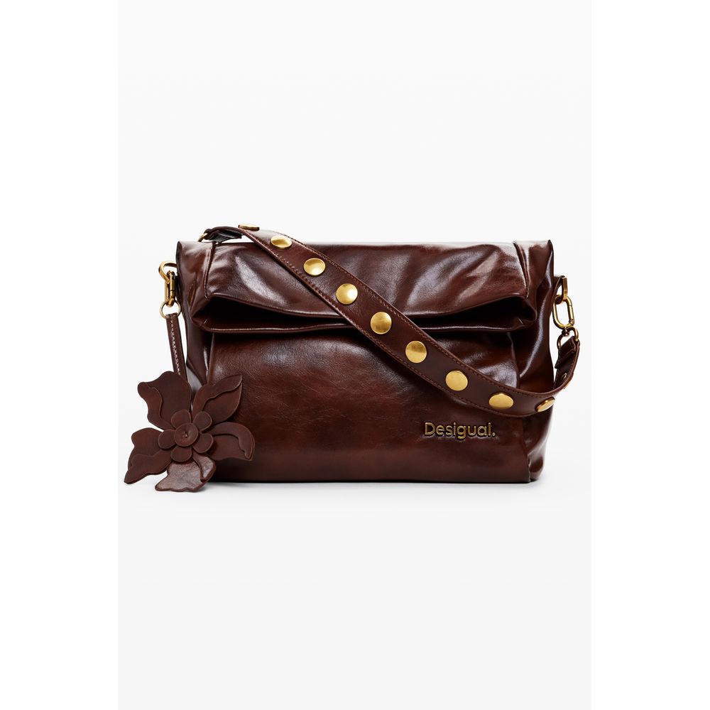 Brown Polyethylene Women Handbag