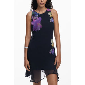 Black Polyester Women Dress