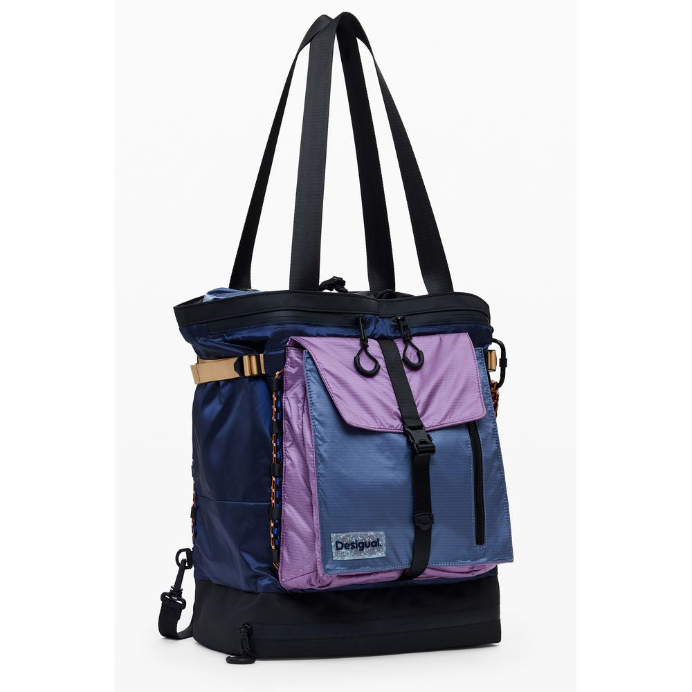 Blue Polyethylene Women Backpack