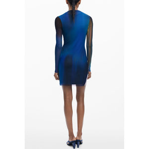 Blue Polyester Dress