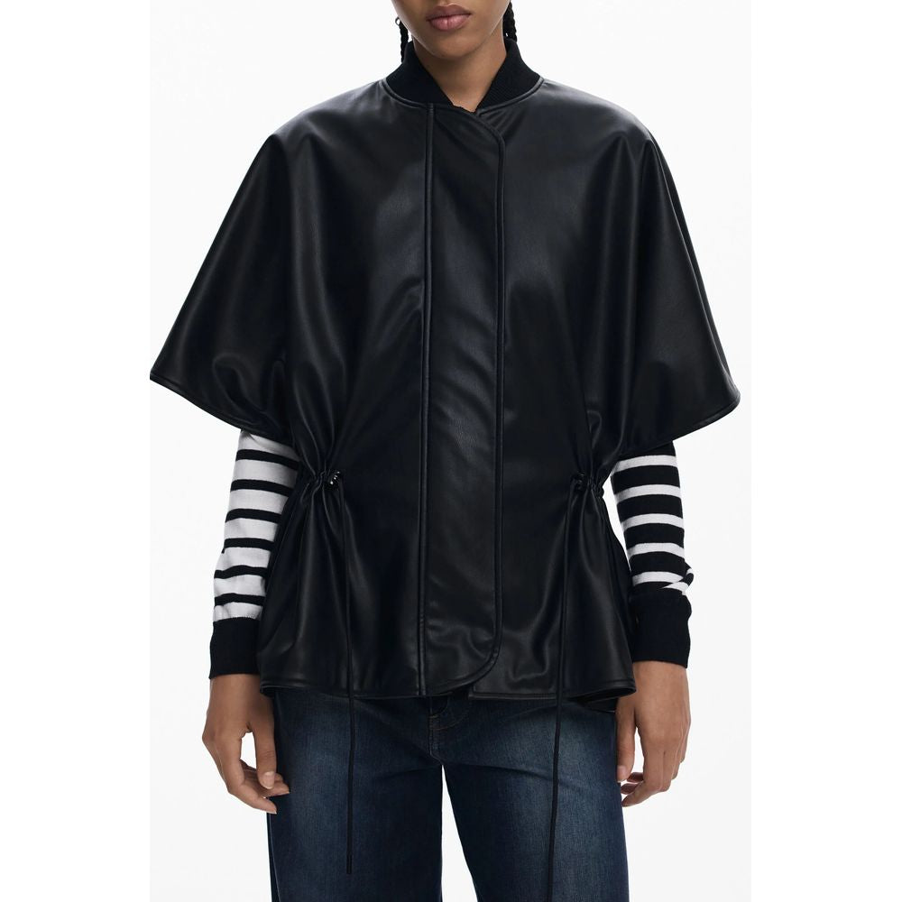 Black Polyethylene Women Poncho