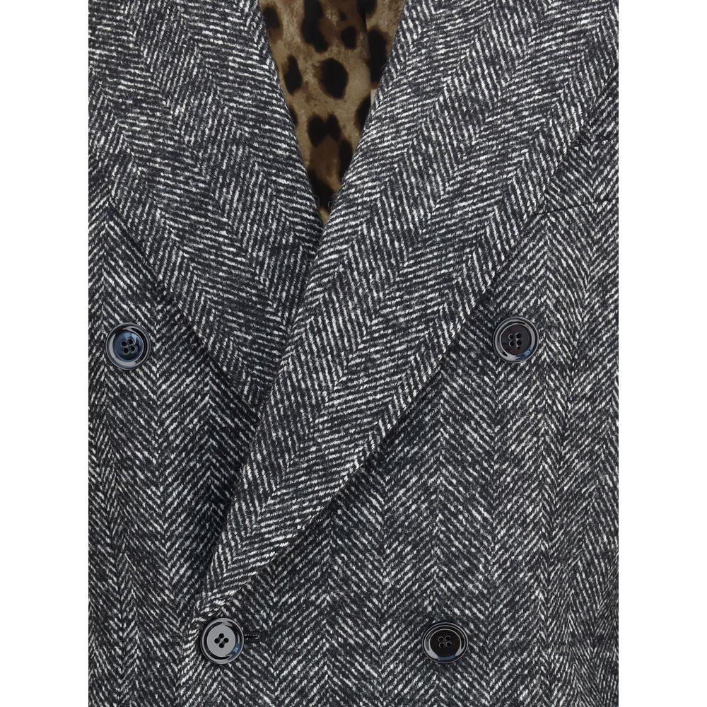 Double-breasted Chevron Blazer