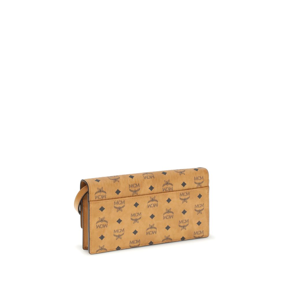 MCM Beige Fabric Wallet
