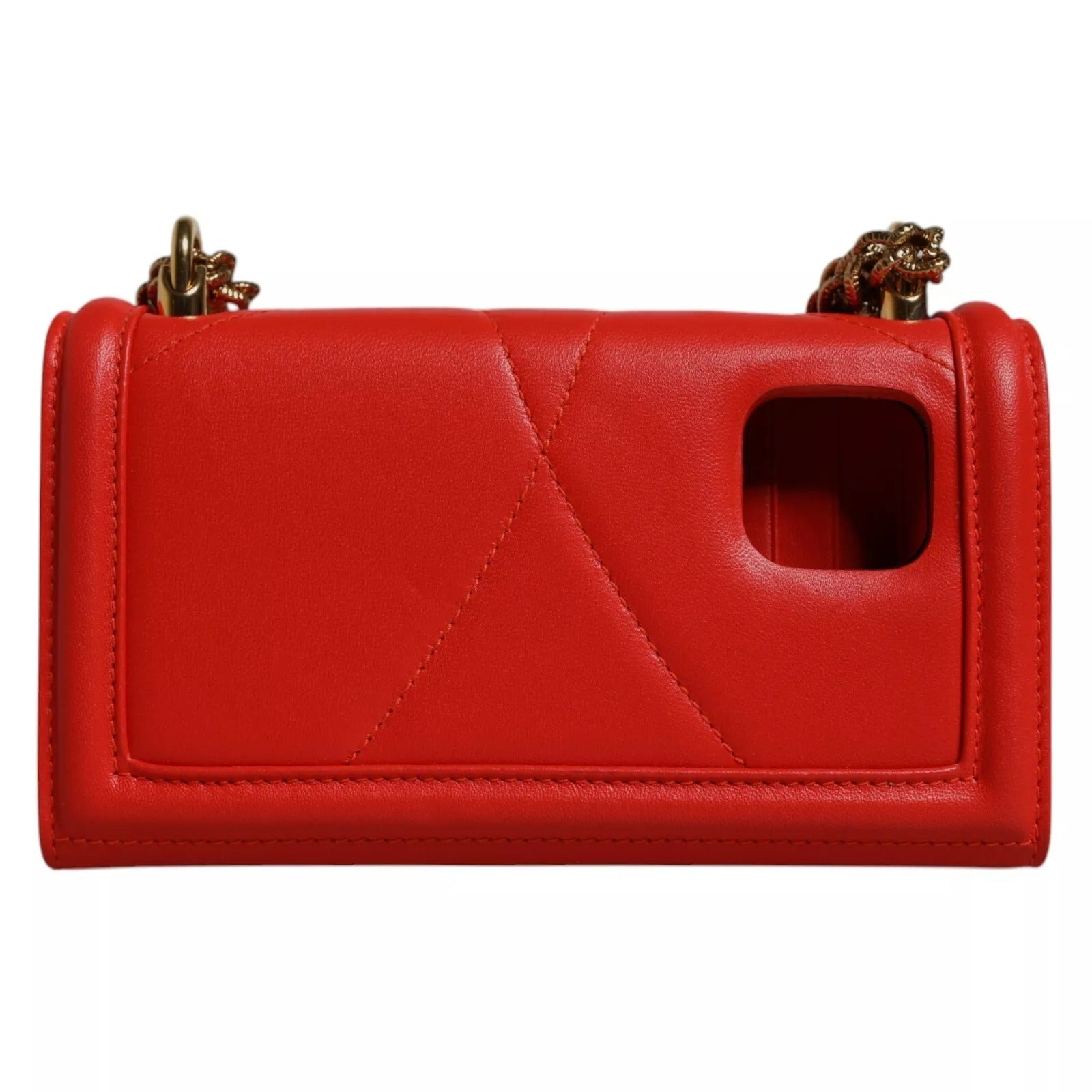 Dolce & Gabbana Red Quilted Devotion Crossbody 11 PRO Phone case bag