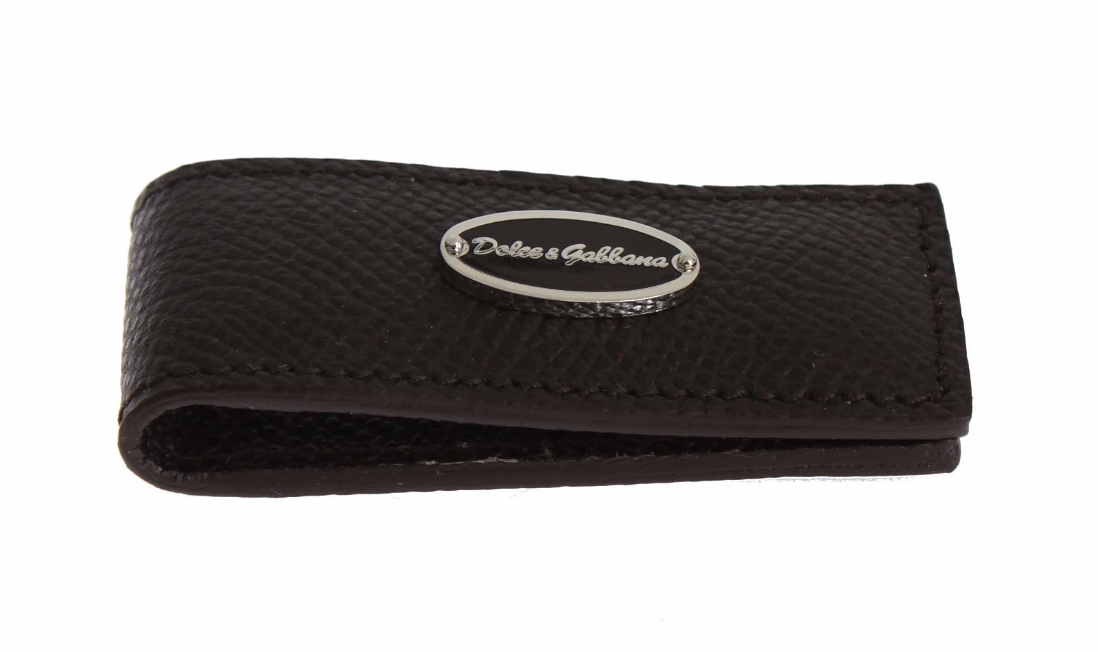 Brown Leather Magnet Mens Money Cash Clip