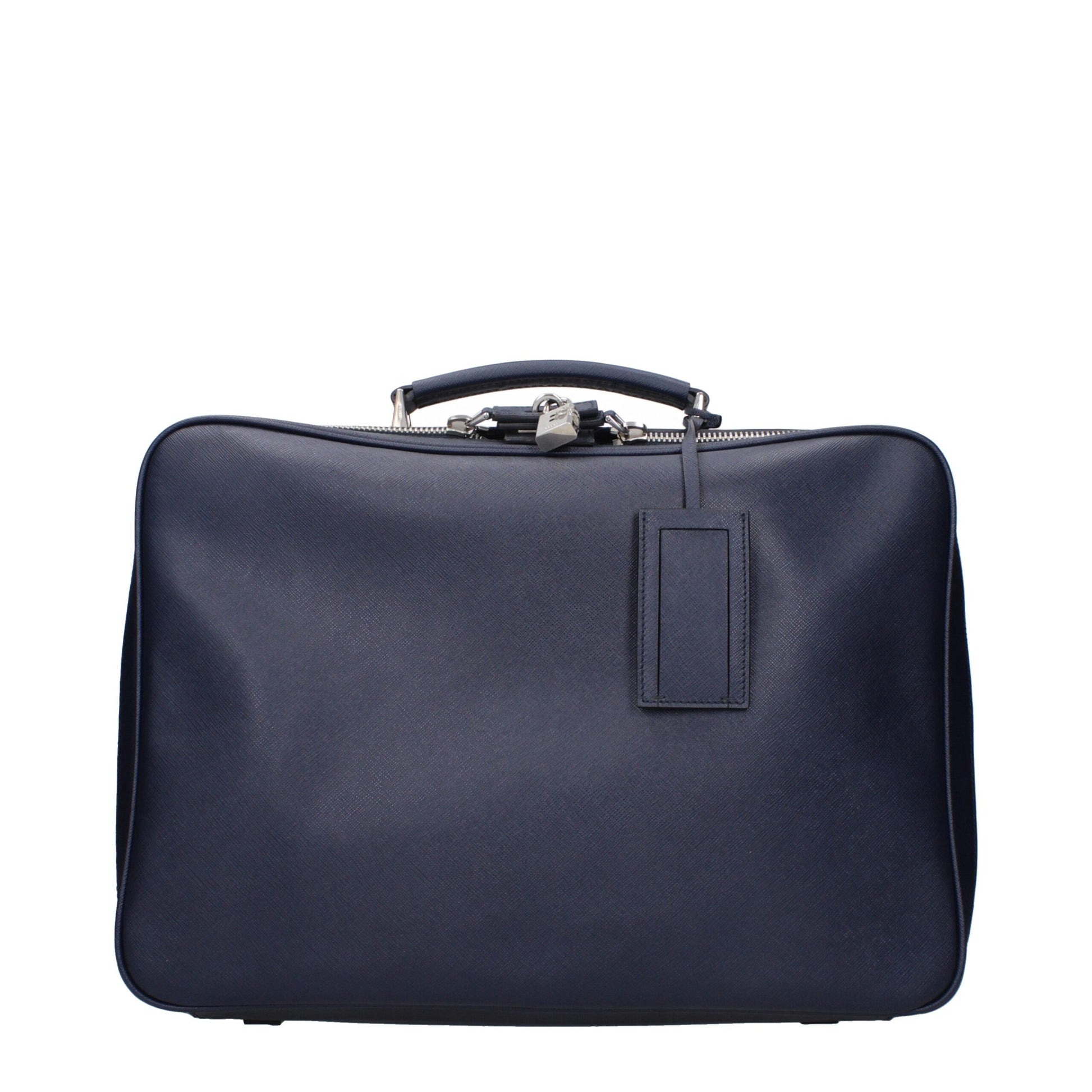 Blue Leather Luggage And Travel