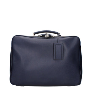 Blue Leather Luggage And Travel