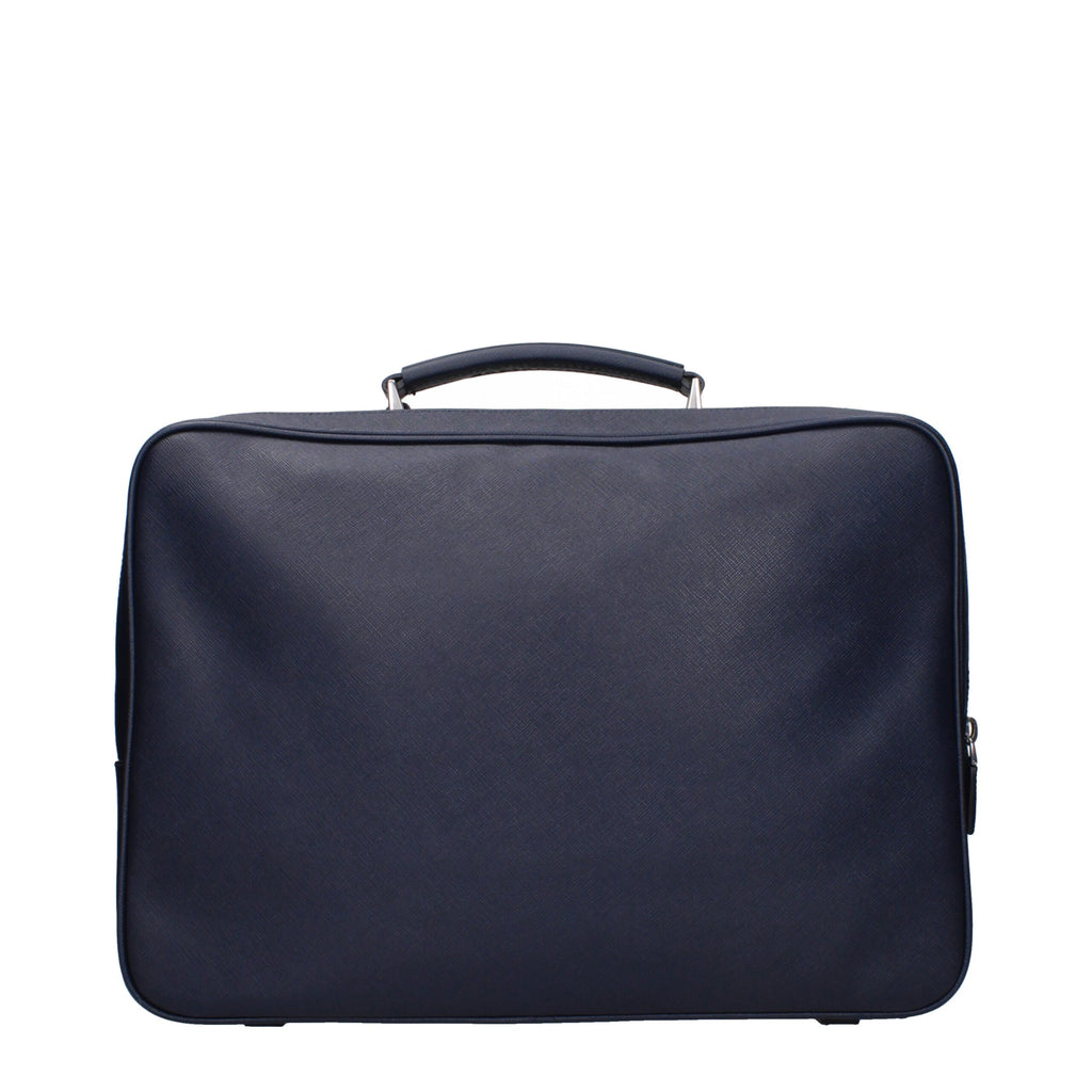 Blue Leather Luggage And Travel