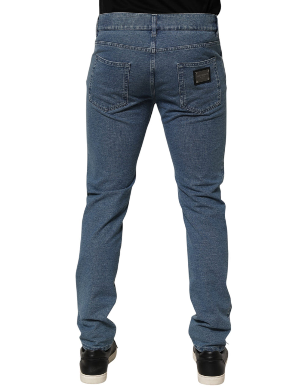 Dolce & Gabbana Blue Cotton Stretch Slim Fit Men Denim Jeans