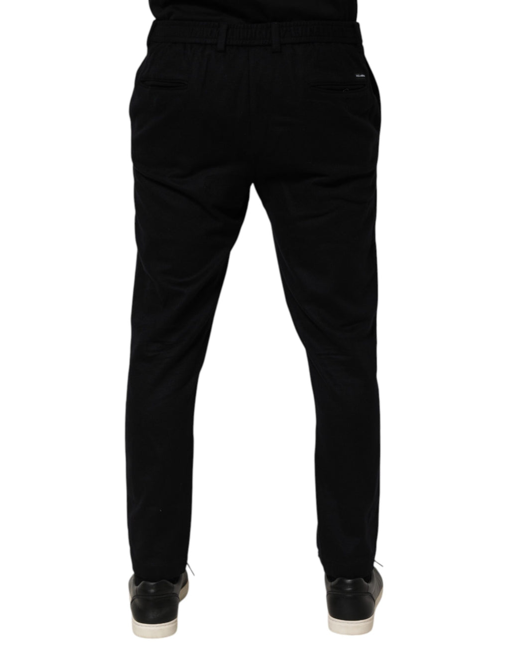 Dolce & Gabbana Black Cashmere Dress Formal Men Trouser Pants