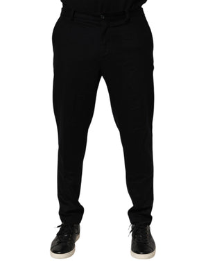 Dolce & Gabbana Black Cashmere Dress Formal Trouser Pants