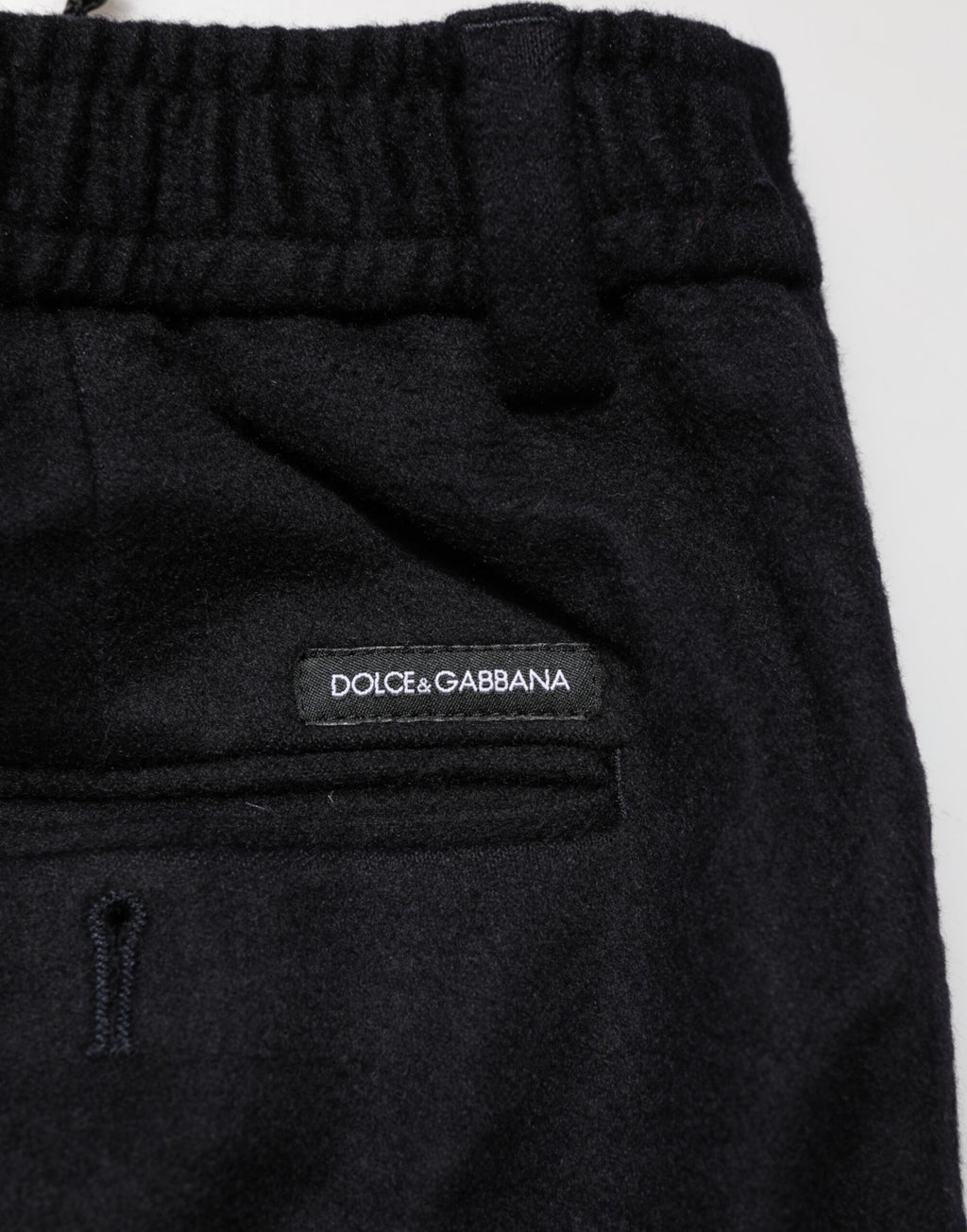 Dolce & Gabbana Black Cashmere Dress Formal Trouser Pants