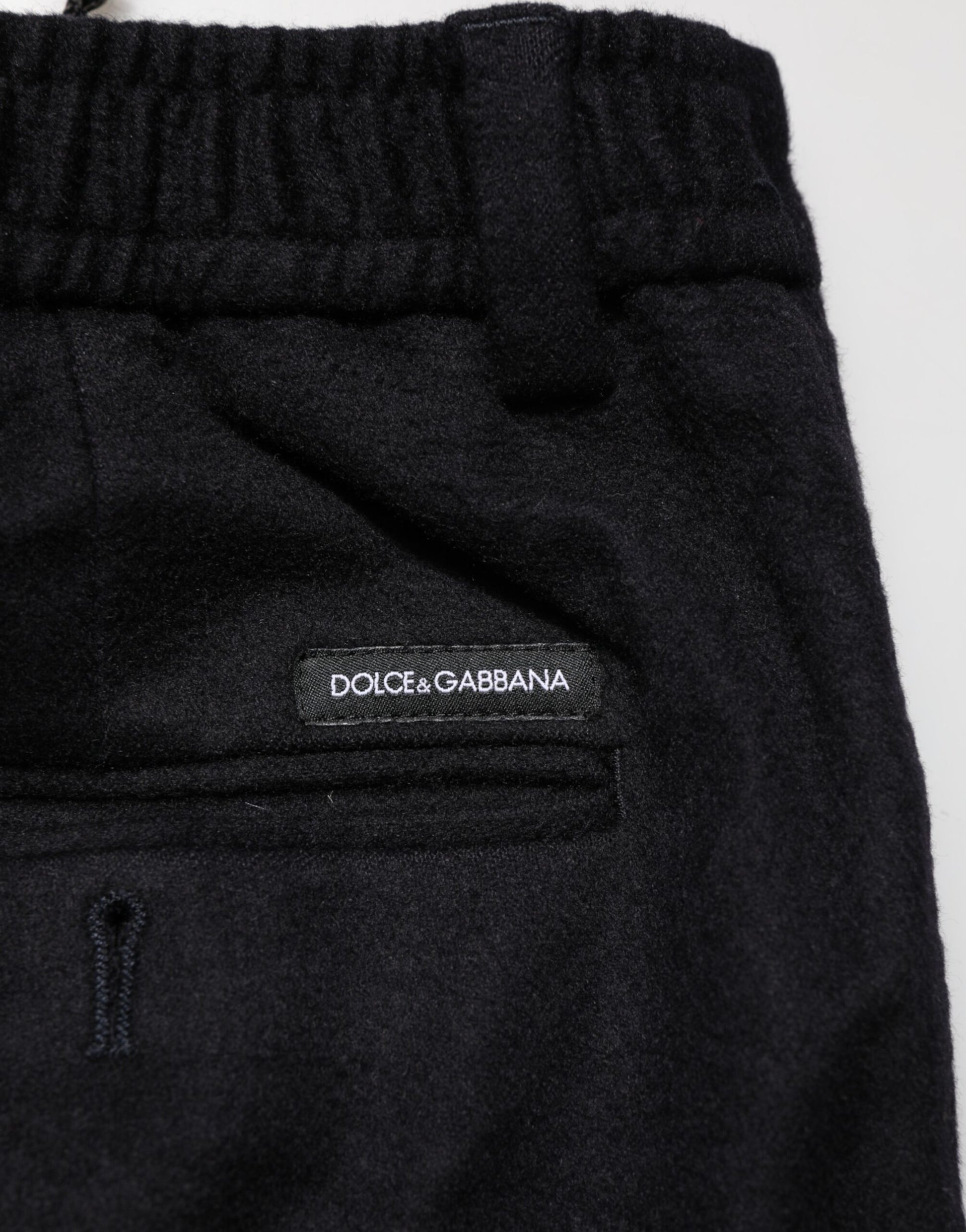 Dolce & Gabbana Black Cashmere Dress Formal Trouser Pants