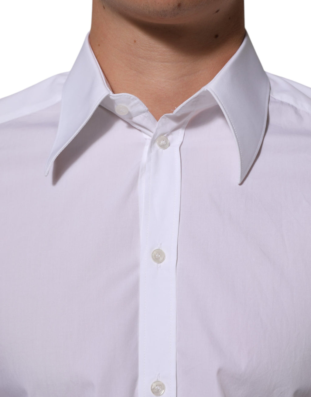 Dolce & Gabbana White Cotton MARTINI Men Formal Dress Shirt