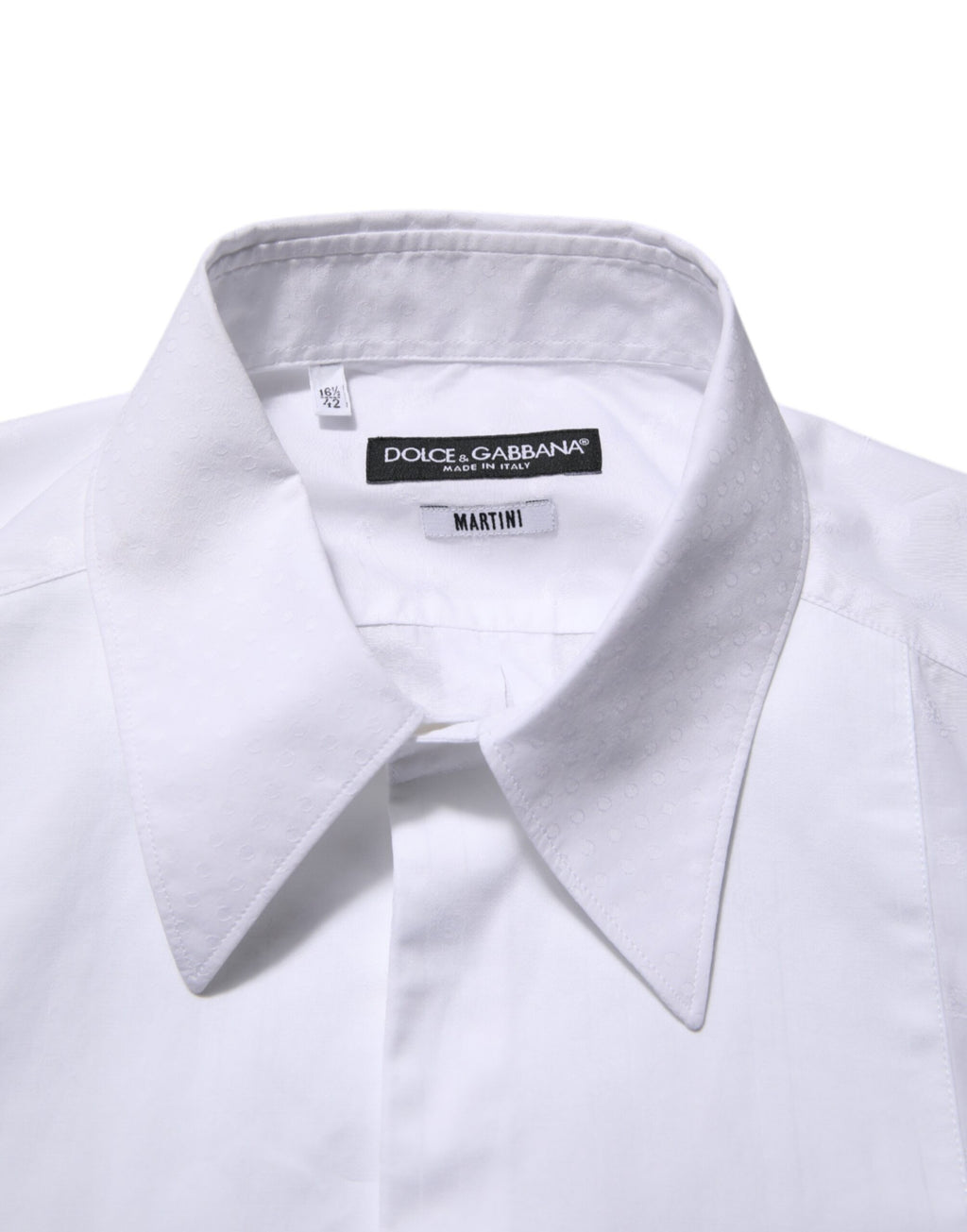 Dolce & Gabbana White Cotton MARTINI Bib Formal Dress Shirt