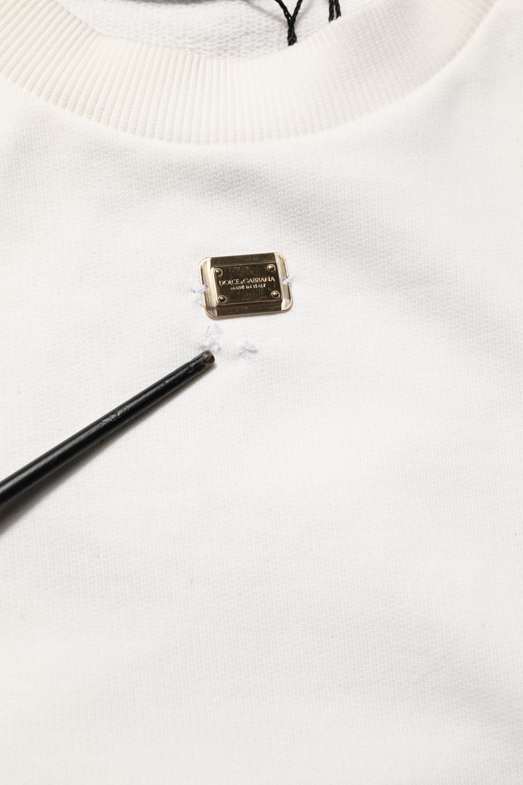 Dolce & Gabbana White DG Logo Crew Neck Sweatshirt Sweater