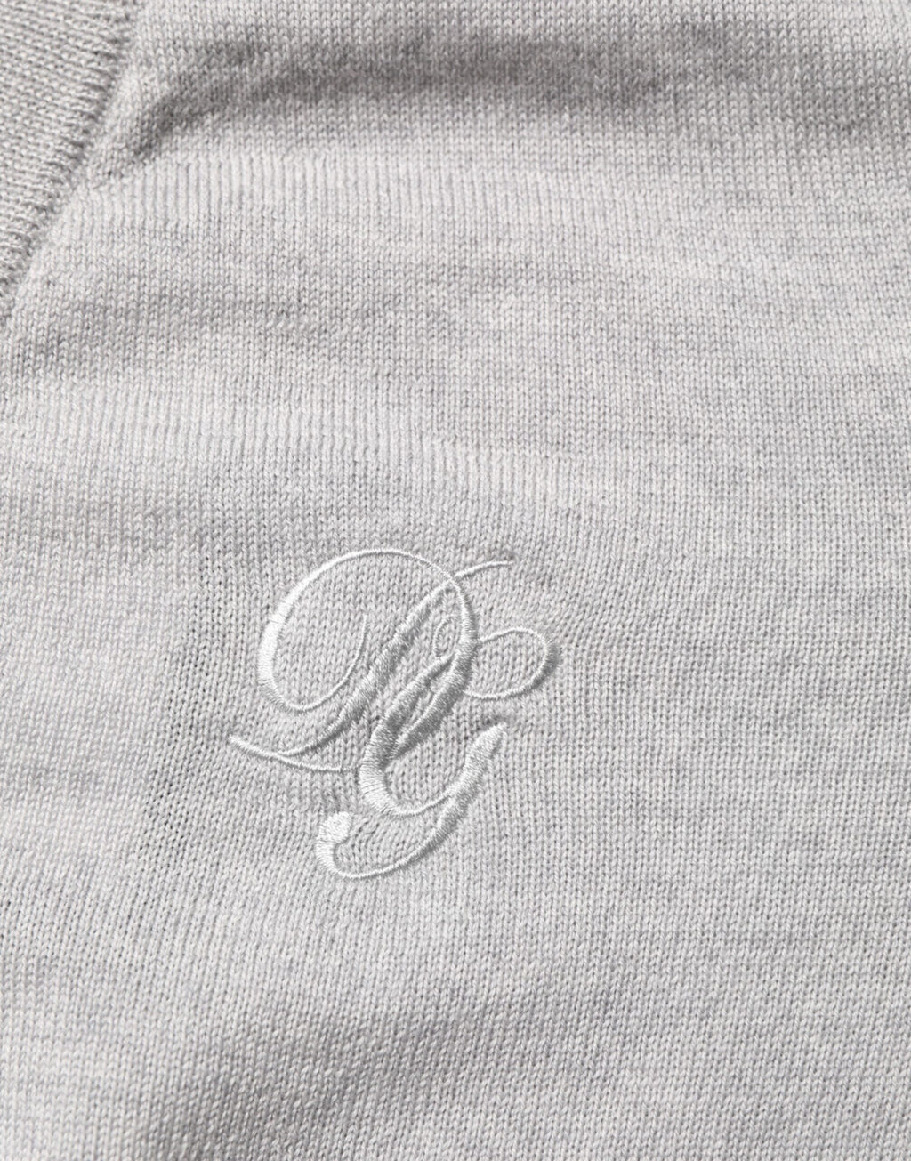 Dolce & Gabbana Gray Wool Knit Logo V-Neck Pullover Sweater