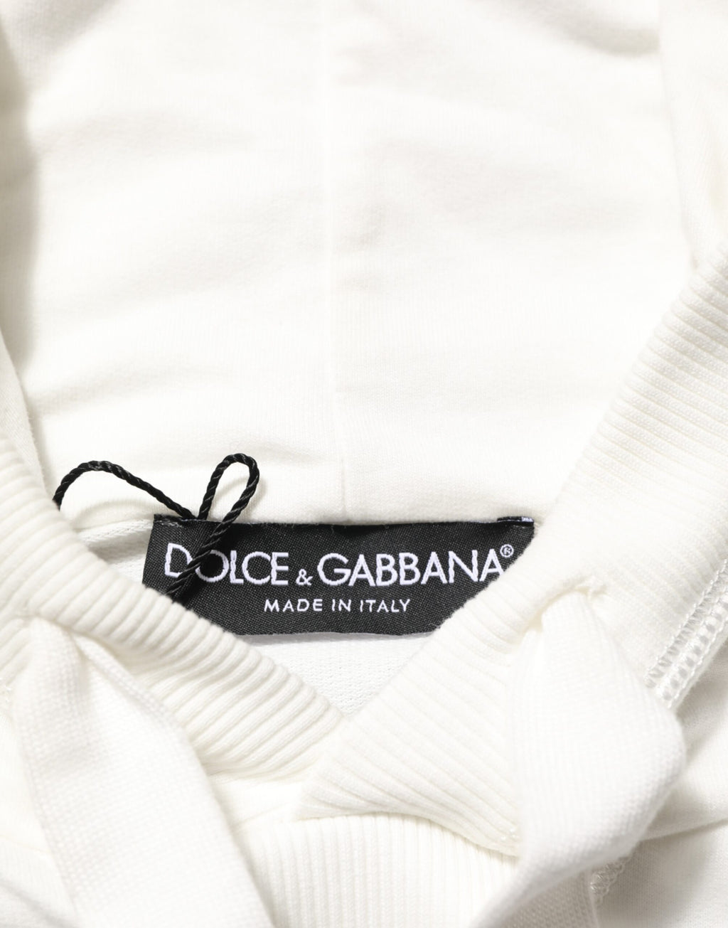Dolce & Gabbana Off White Cotton Panda Hooded Sweatshirt Sweater