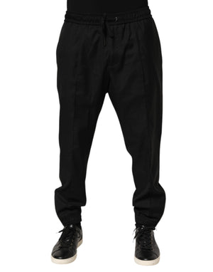 Dolce & Gabbana Black Drawstring Men Jogger Sweatpants Pants