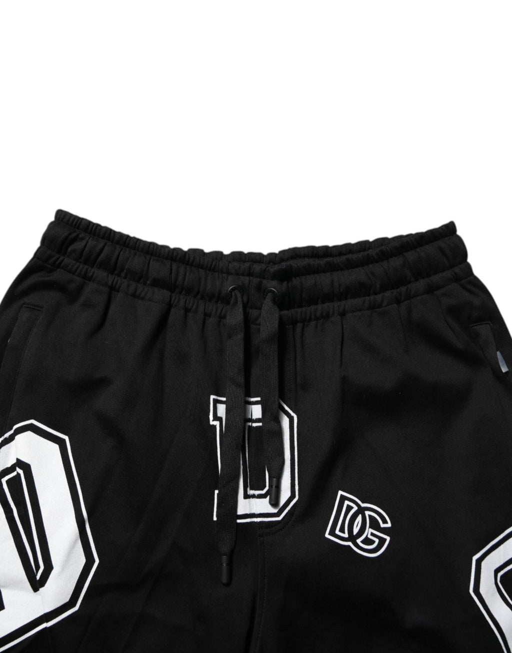 Dolce & Gabbana Black Logo Print Cotton Casual Bermuda Short