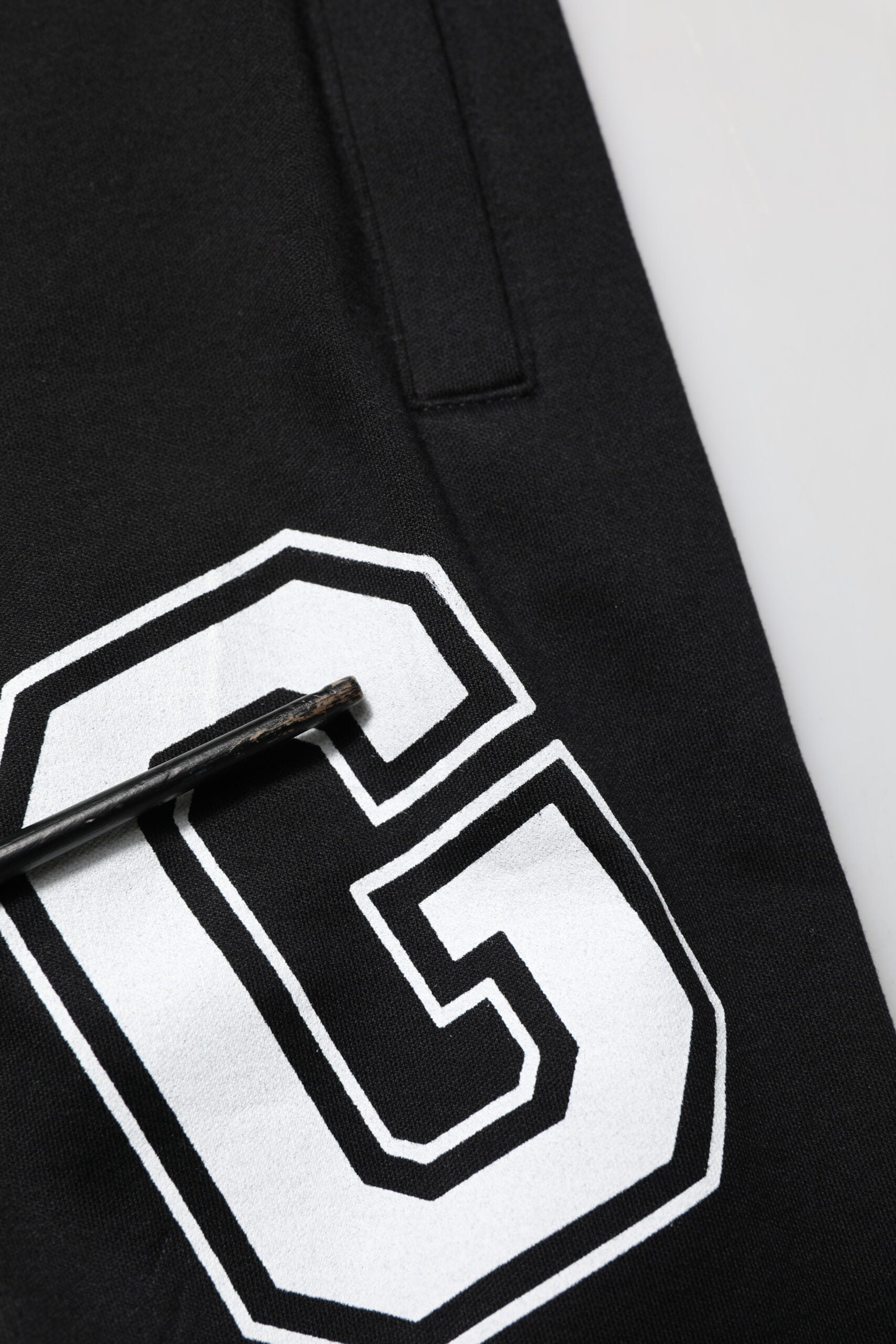 Dolce & Gabbana Black Logo Print Cotton Casual Bermuda Short