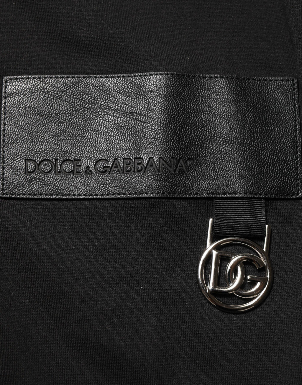 Dolce & Gabbana Black Logo Plaque Cotton Crew Neck T-shirt