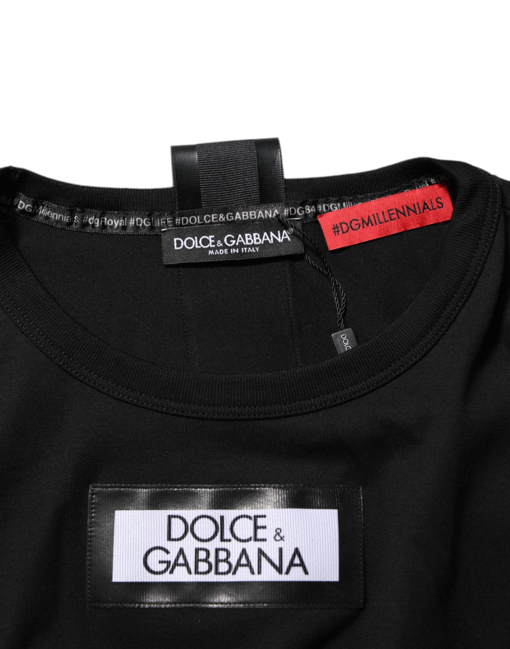 Dolce & Gabbana Black DGRoyals Cotton Men Crew Neck IT T-shirt