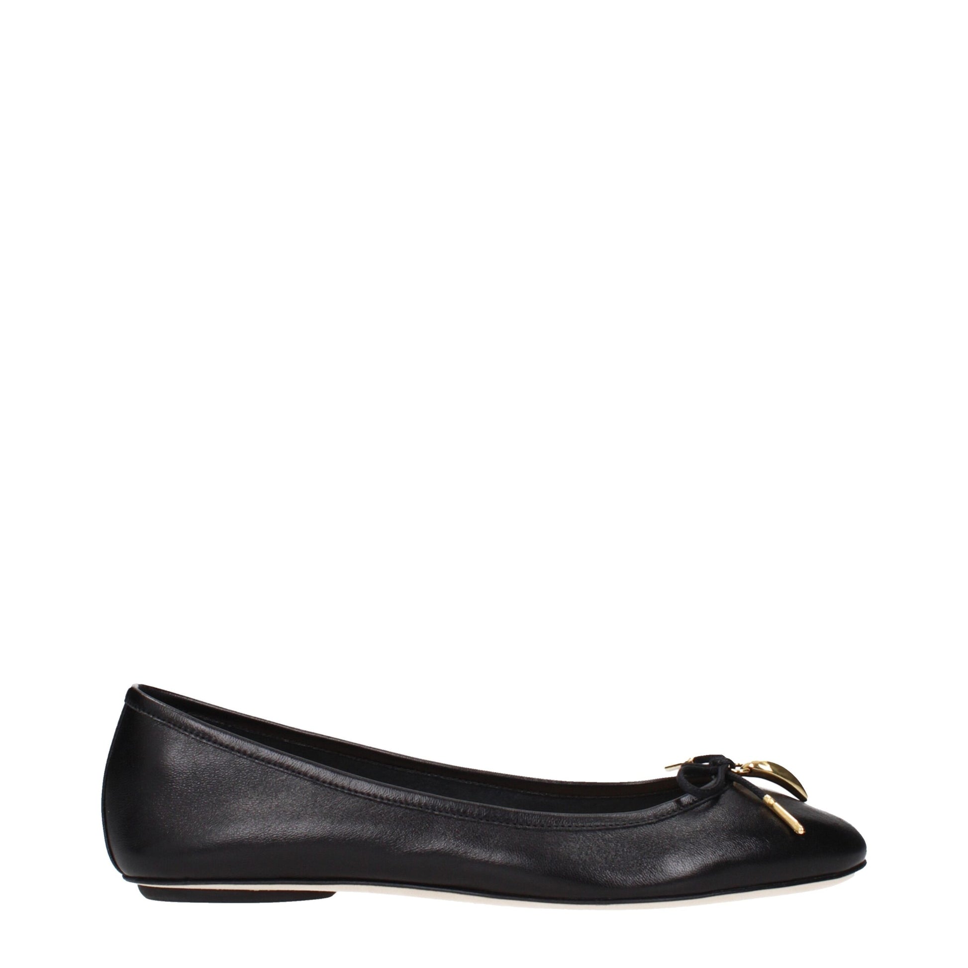 Chloé Black Leather Ballet Flats