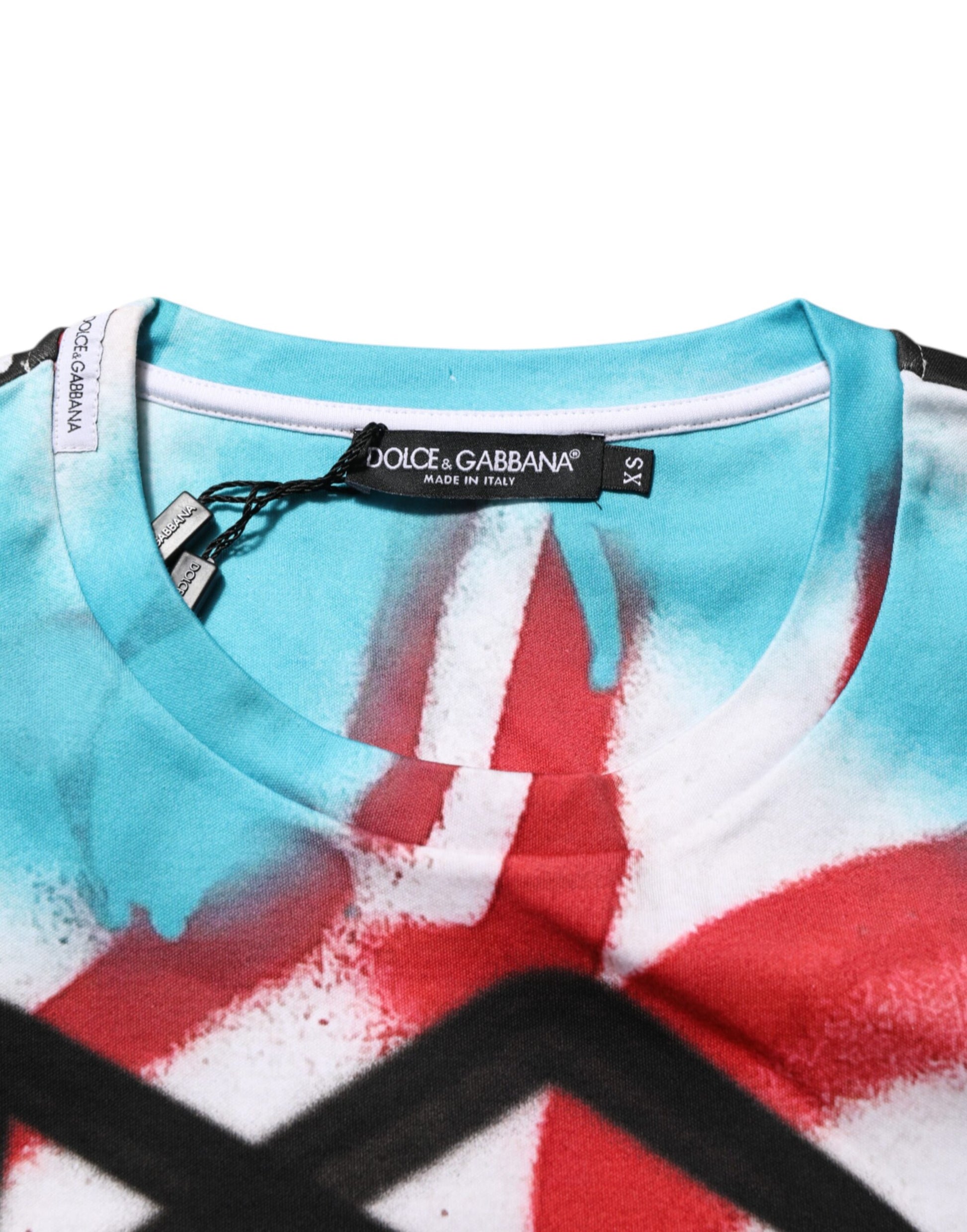 Dolce & Gabbana White Graffiti Crew Neck Short Sleeves T-shirt