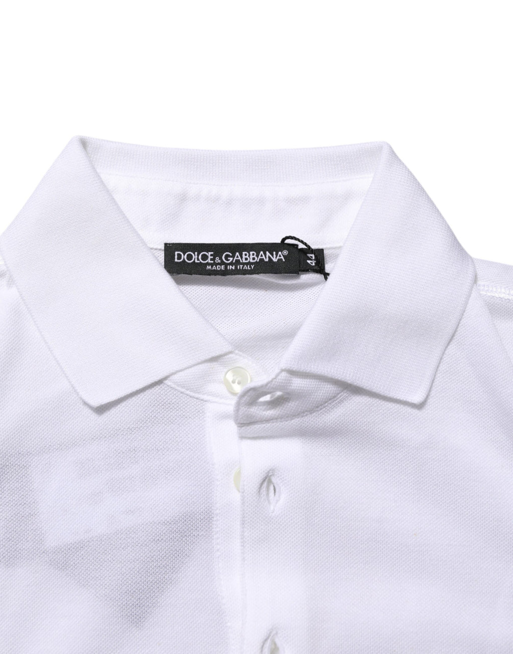 Dolce & Gabbana White Collared Short Sleeves Polo T-shirt