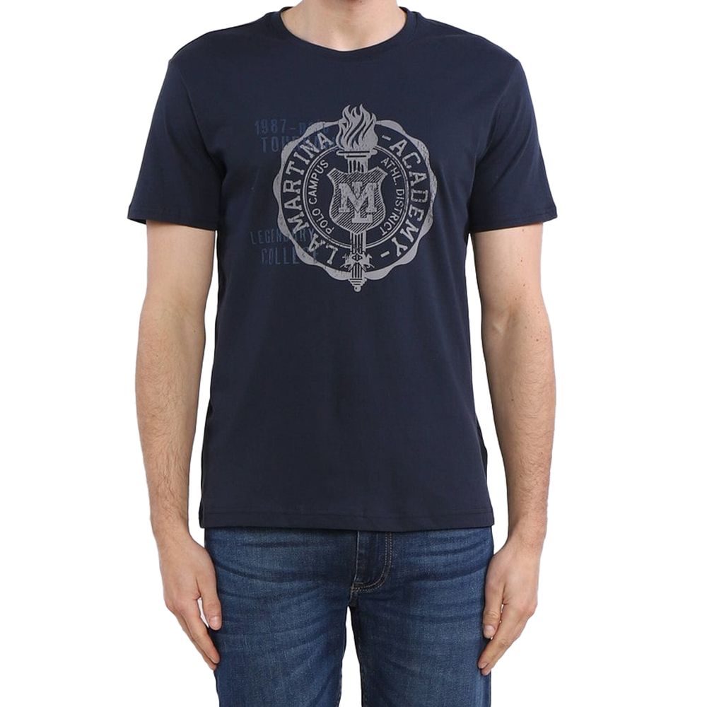 La Martina Blue Cotton T-Shirt