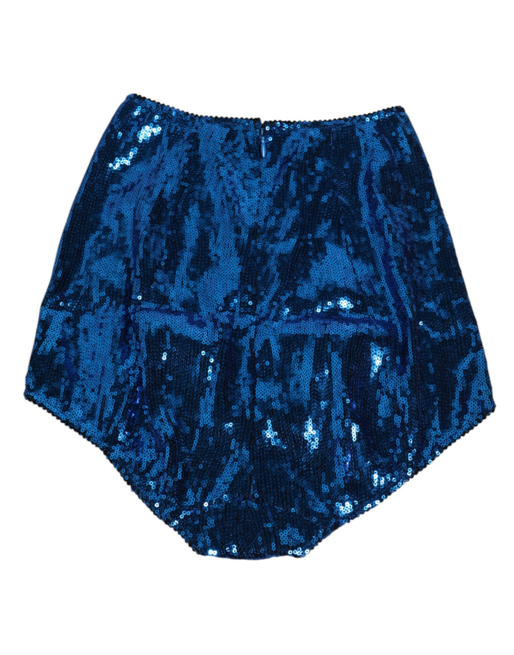 Dolce & Gabbana Blue Sequin Embellished High Waist Girdle Underwear