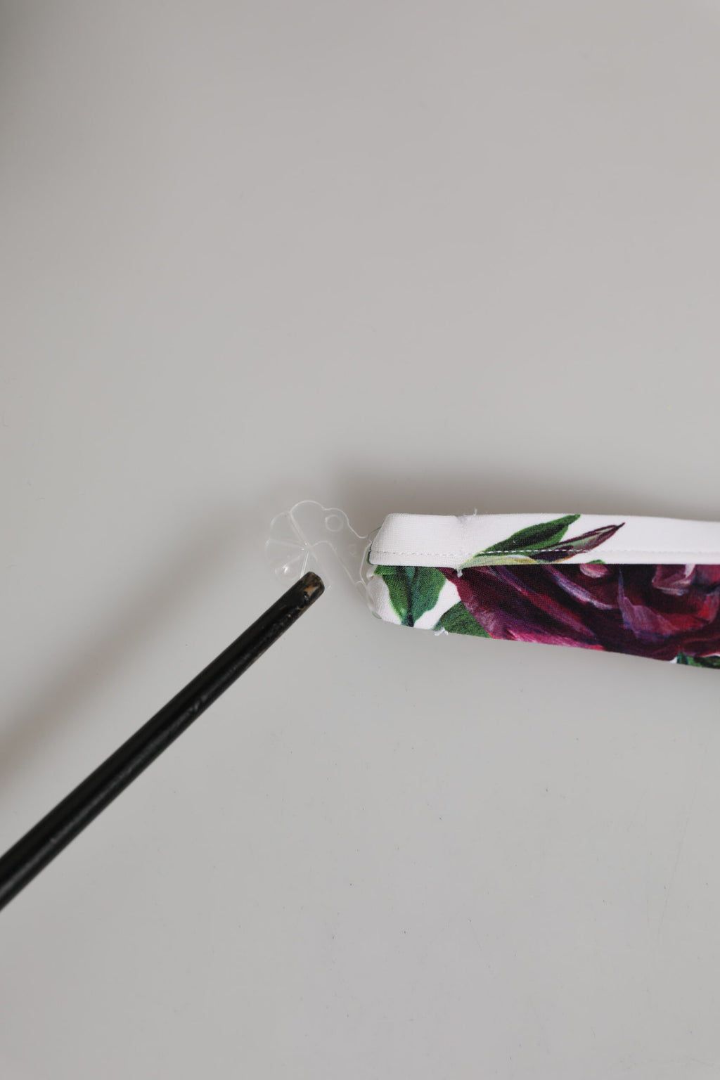 Dolce & Gabbana White Floral Print Halter Bikini Top Swimwear