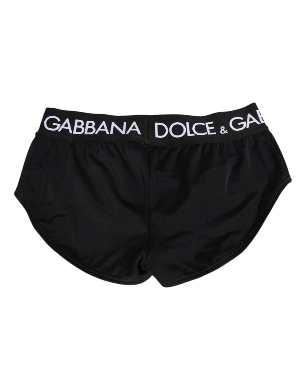 Dolce & Gabbana Black Nylon Logo Waistband Shorts Underwear