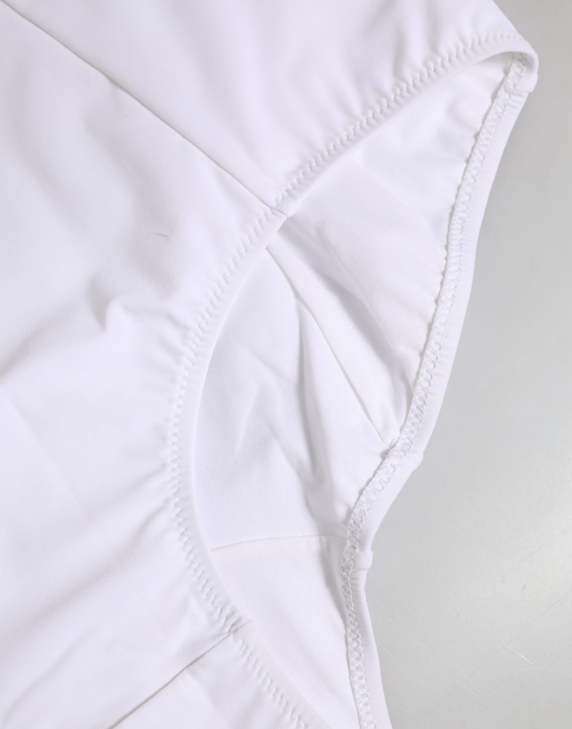 Dolce & Gabbana White Nylon Logo Waistband Coulotte Underwear