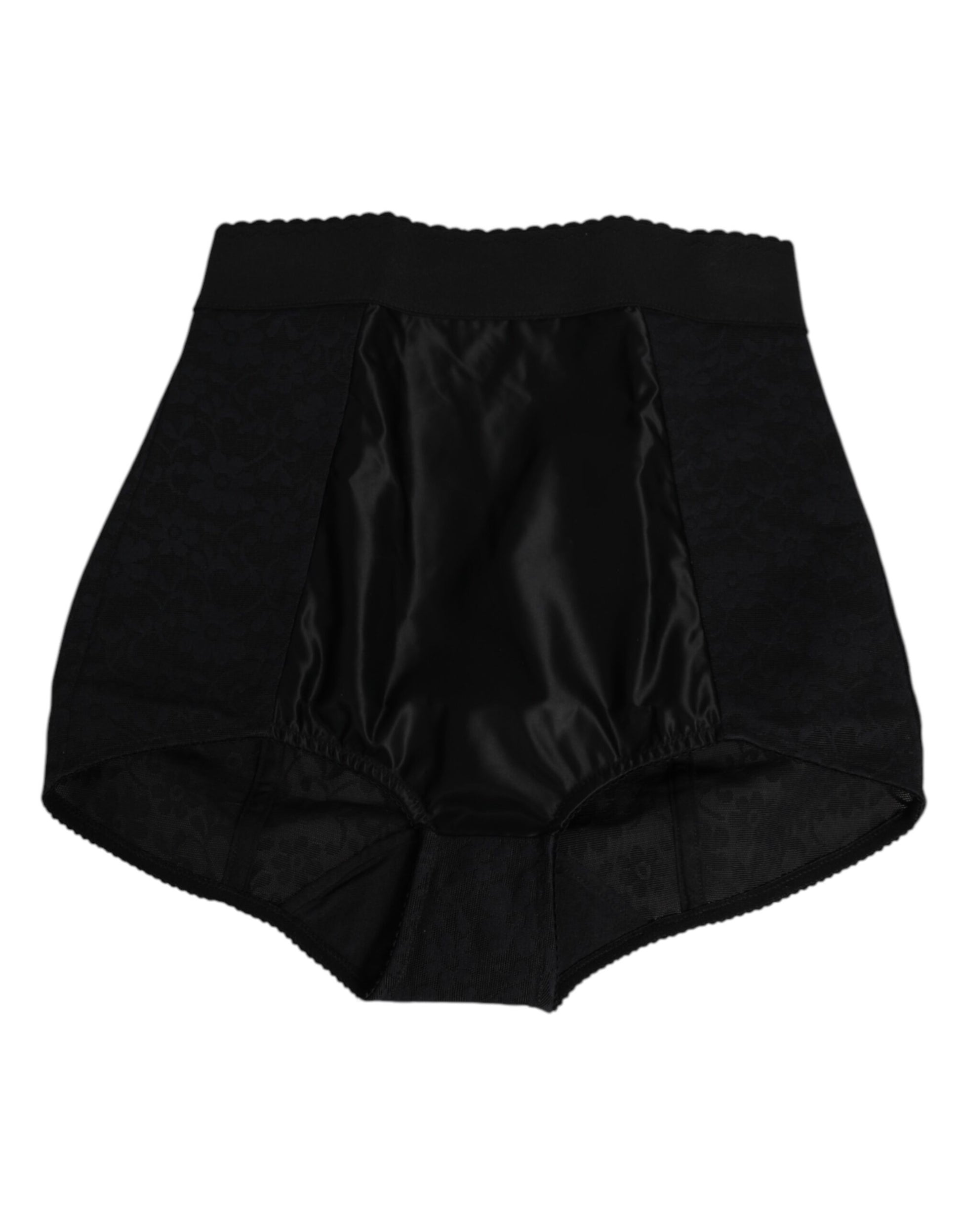 Dolce & Gabbana Black Nylon High Waist Short Panty Underwear