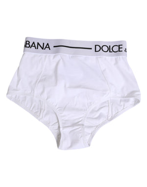 Dolce & Gabbana White Nylon Logo Waistband Panty Underwear