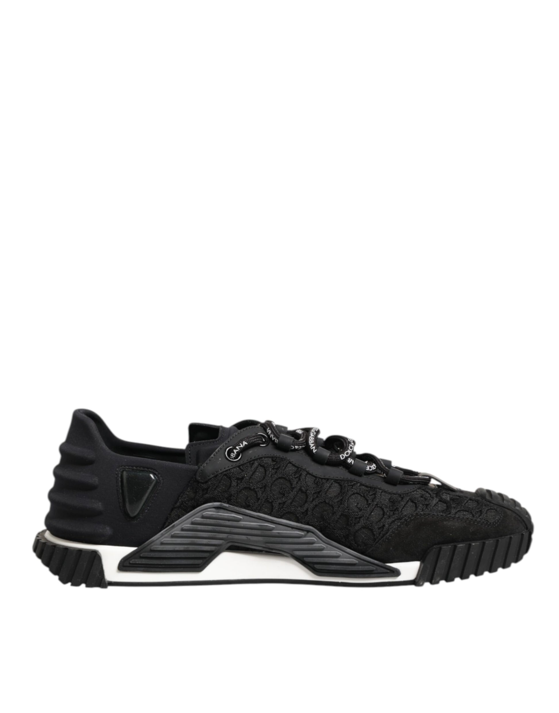 Dolce & Gabbana Black Logo Lace Low Top NS1 Sneaker Shoes