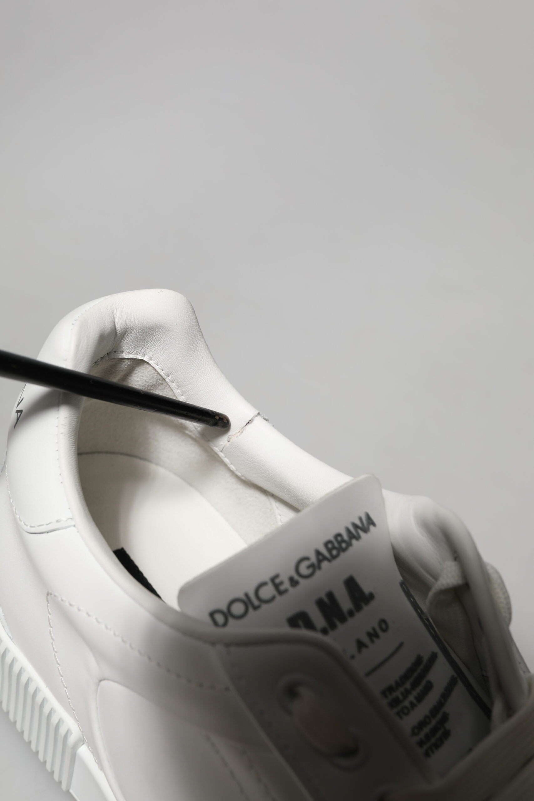 Dolce & Gabbana White Leather MIAMI Low Top Sneakers Shoes