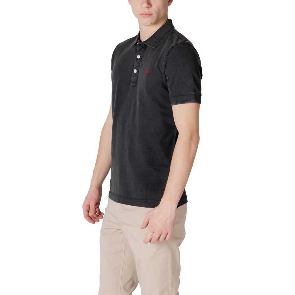 Replay Black Cotton Polo Shirt